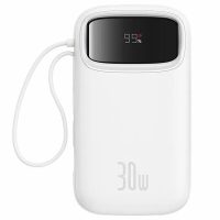 پاوربانک 30w باسئوس مدل qpow2 dualcable ظرفیت 10000 میلی آمپر ساعت